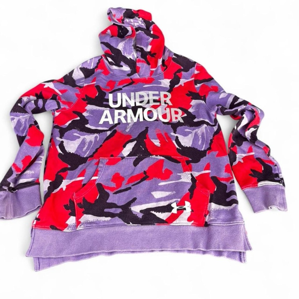Under Armour Kids Hoodie - Red and Purple Camo